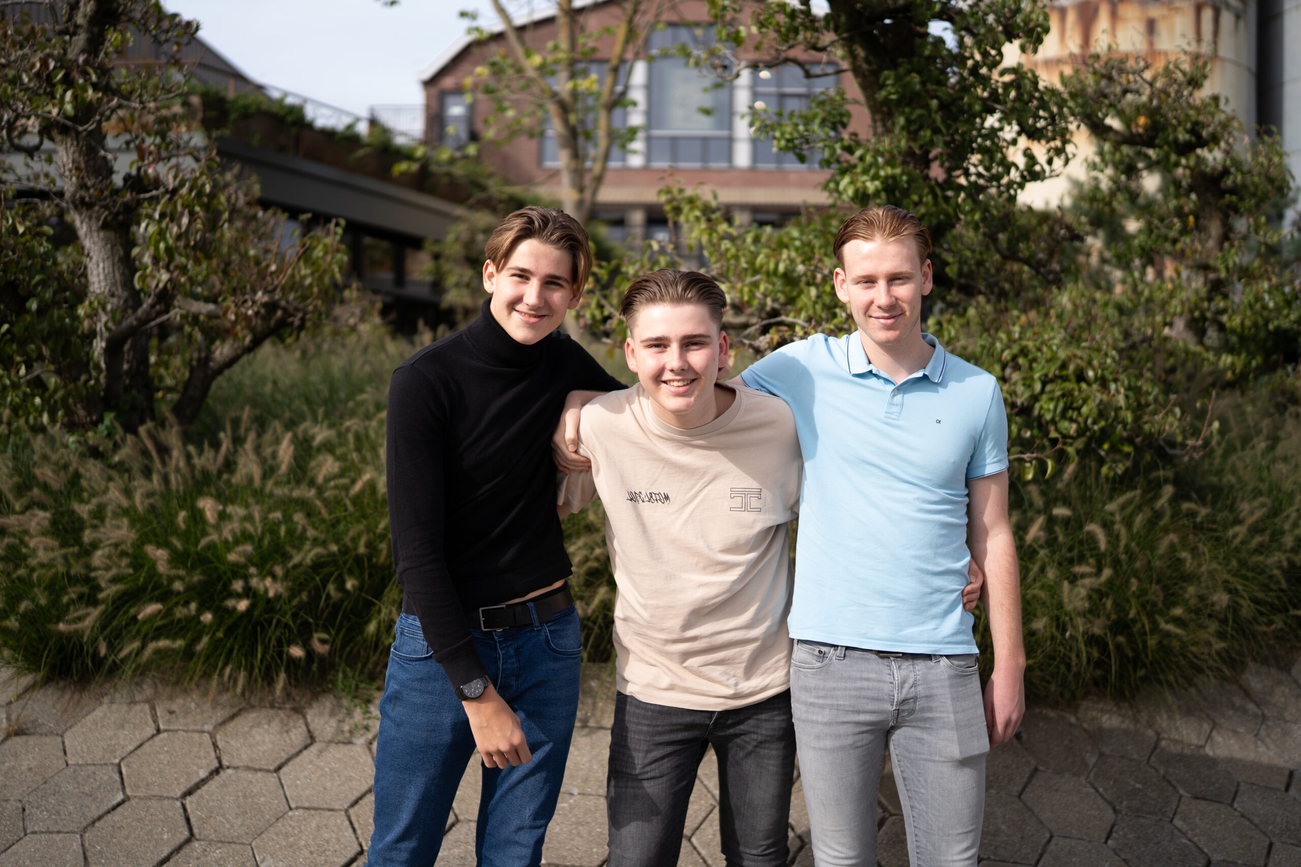 Tobias with his two brothers