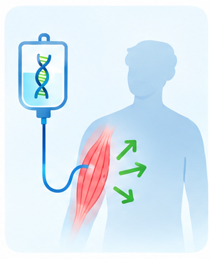 Illustration for step 4: Delivery to muscle cells
